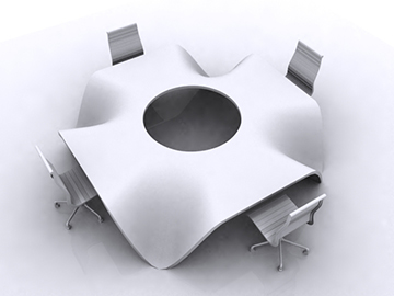 Modèle 3D en perspective plongeante