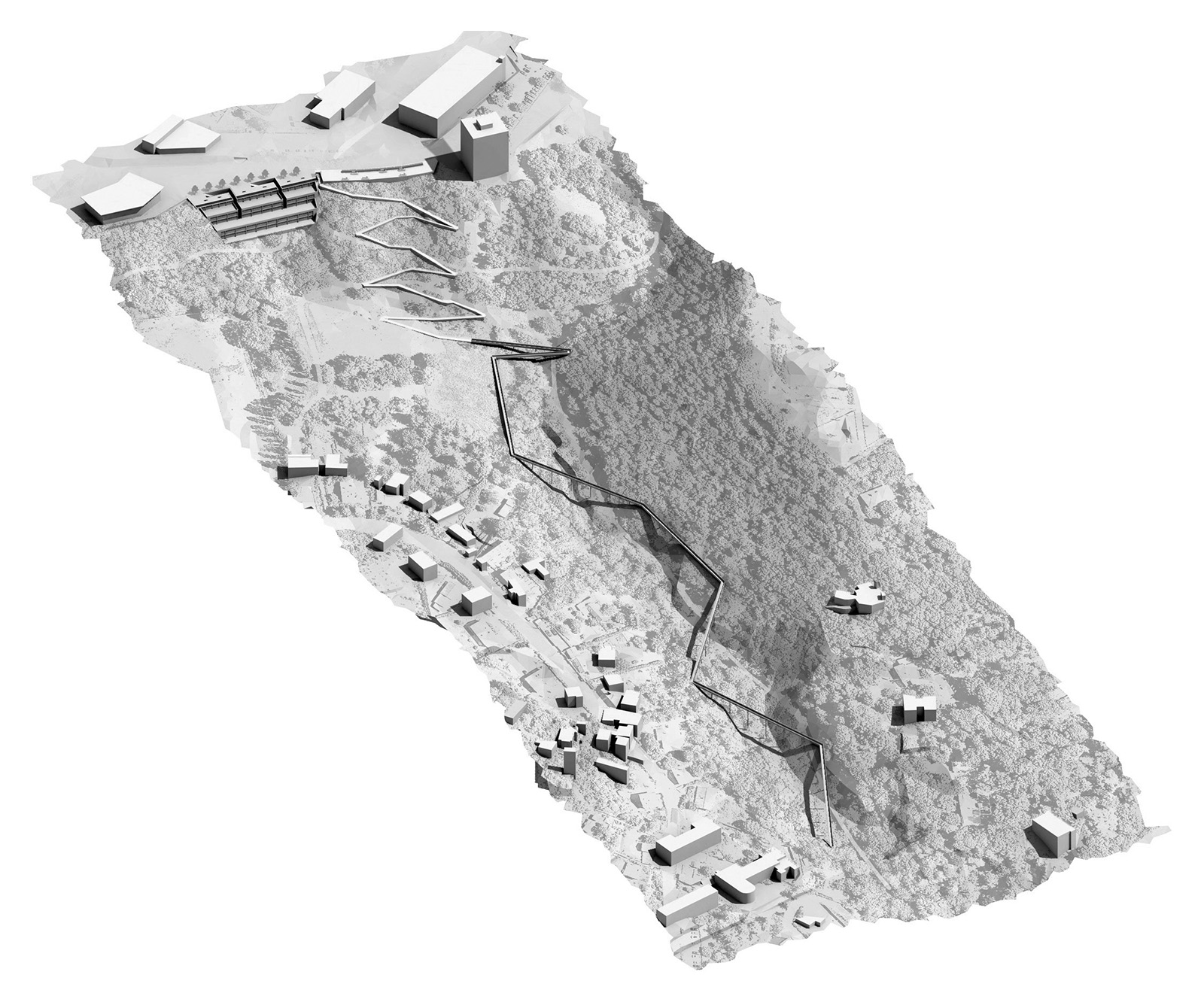Axonométrie sur la topographie