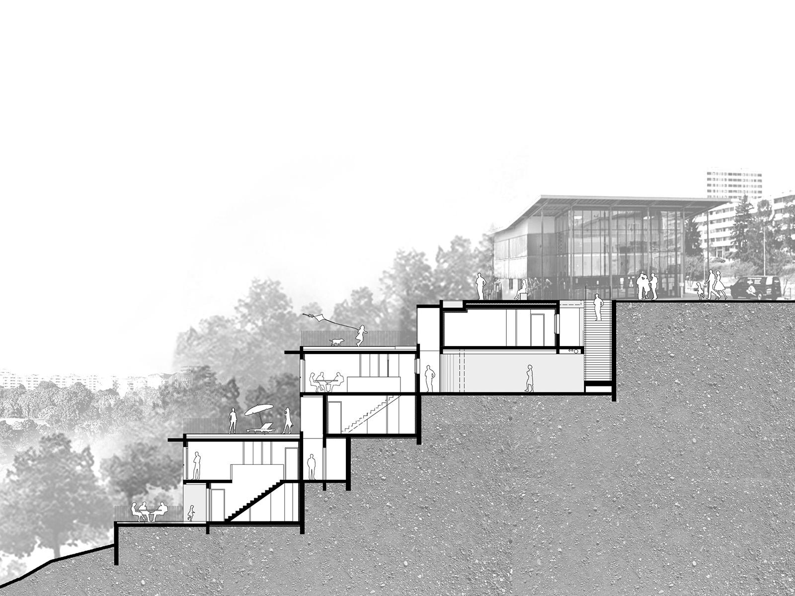 Coupe sur les logements