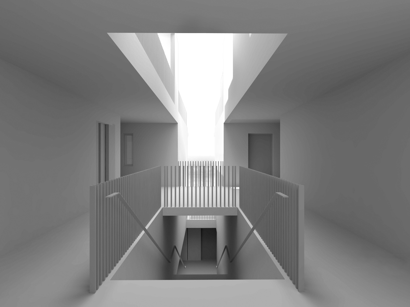 Perspective escalier commun
